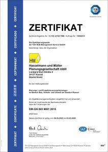 HM QMS Zertifikat TÜV Zertifikat Qualitätsmanagement nach ISO 9001:2015